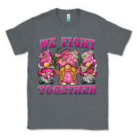 Charcoal Heather we fight together breast cancer gnome Classic Tee - BarkalooDesign