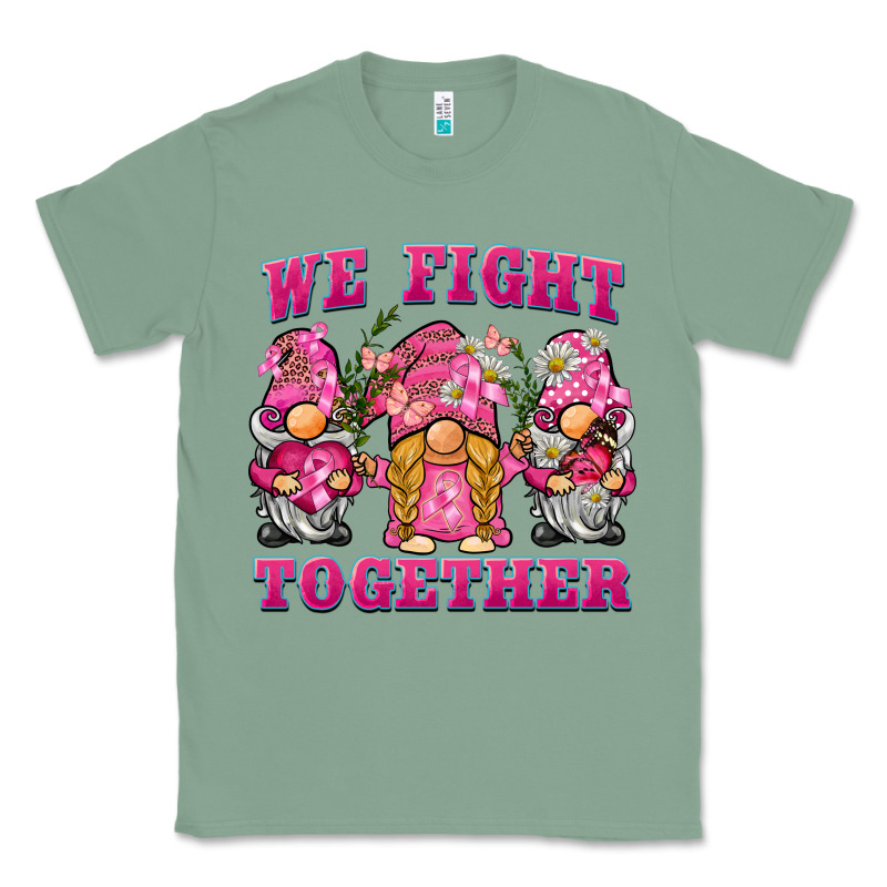 We Fight Together Breast Cancer Gnome Classic Tee by BarkalooDesign | Teevron