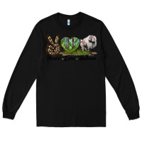Black Leopard Peace Love Baboon Long Sleeve Tee - LillyAllenDesigns