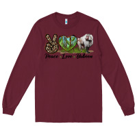 Burgundy Leopard Peace Love Baboon Long Sleeve Tee - LillyAllenDesigns