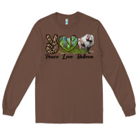 Chestnut Leopard Peace Love Baboon Long Sleeve Tee - LillyAllenDesigns