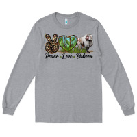 Heather Grey Leopard Peace Love Baboon Long Sleeve Tee - LillyAllenDesigns