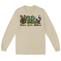 Mushroom Leopard Peace Love Baboon Long Sleeve Tee - LillyAllenDesigns