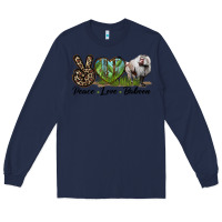 Navy Leopard Peace Love Baboon Long Sleeve Tee - LillyAllenDesigns