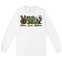 White Leopard Peace Love Baboon Long Sleeve Tee - LillyAllenDesigns