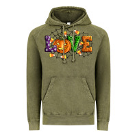 Vintage Olive Halloween Love Vintage Hoodie - Artiststas