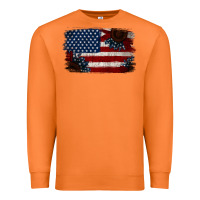 Carrot Distressed Sunflower American Flag Premium Sweatshirt - Jasminsmagicworld