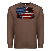 Chestnut Distressed Sunflower American Flag Premium Sweatshirt - Jasminsmagicworld