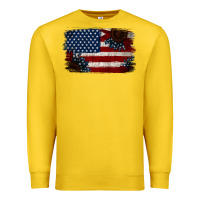 Lemon Distressed Sunflower American Flag Premium Sweatshirt - Jasminsmagicworld