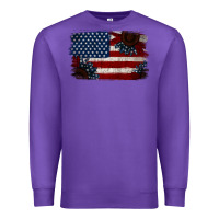 Purple Distressed Sunflower American Flag Premium Sweatshirt - Jasminsmagicworld