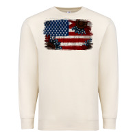 Sandshell Distressed Sunflower American Flag Premium Sweatshirt - Jasminsmagicworld