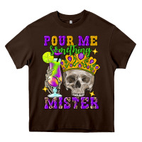 Chocolate Brown Skull pour me something mister Heavy Core Tee - FaDigitalArtStudio