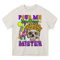 Cream Skull pour me something mister Heavy Core Tee - FaDigitalArtStudio