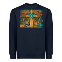 Navy fall cross Heavyweight Sweatshirt - RanaPortraitStore