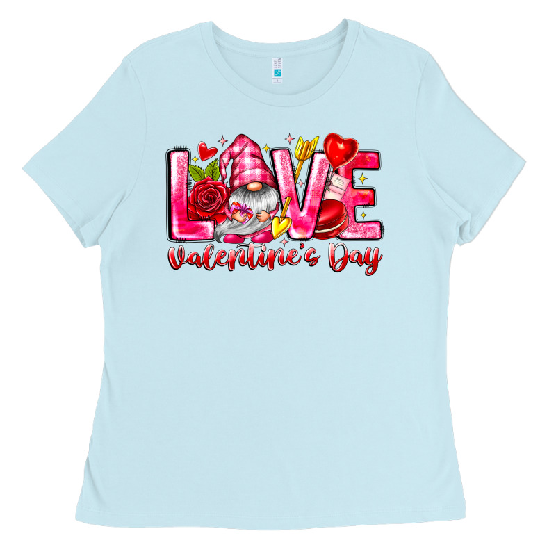 Love Valentines Day Gnome Ladies Tee by CowhideDigitalArt | Teevron