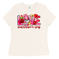 Bone Love Valentines Day Gnome Ladies Tee - CowhideDigitalArt