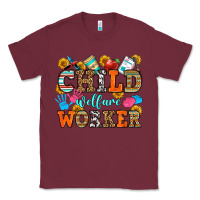 Burgundy child welfare worker Classic Tee - OliviaCreatesArt
