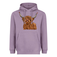 Lavender highland cow Heavyweight Hoodie - RanaPortraitStore