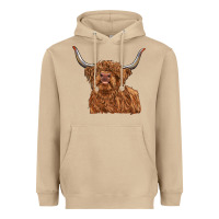 Mushroom highland cow Heavyweight Hoodie - RanaPortraitStore