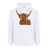 White highland cow Heavyweight Hoodie - RanaPortraitStore