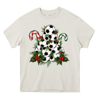 Cream soccer tree Christmas Heavy Core Tee - RanaPortraitStore