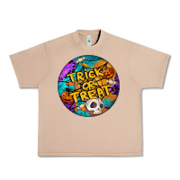 Burro Trick Or Treat Hallowen Round Urban Heavy Tee - LillyAllenDesigns