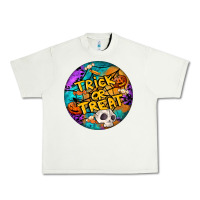 Pistachio Trick Or Treat Hallowen Round Urban Heavy Tee - LillyAllenDesigns
