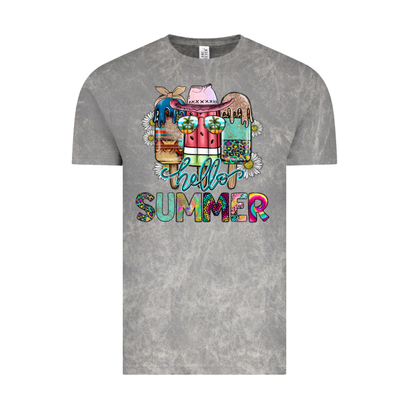 Hello Summer Vintage Tee by CowhideDigitalArt | Teevron