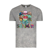 Cloud Rock Hello Summer Vintage Tee - CowhideDigitalArt