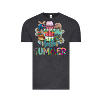 Vintage Black Hello Summer Vintage Tee - CowhideDigitalArt