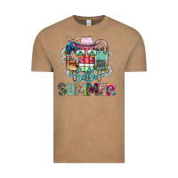 Vintage Coffee Hello Summer Vintage Tee - CowhideDigitalArt
