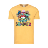 Vintage Mustard Hello Summer Vintage Tee - CowhideDigitalArt
