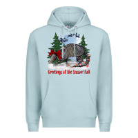Blue Mist greetings of the season y'all with armadillo Premium Hoodie - BarkalooDesign