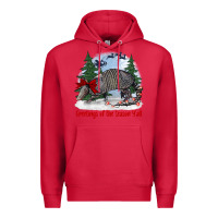 Cardinal greetings of the season y'all with armadillo Premium Hoodie - BarkalooDesign
