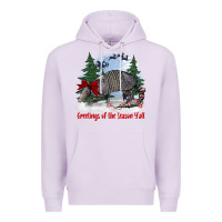 Lilac greetings of the season y'all with armadillo Premium Hoodie - BarkalooDesign