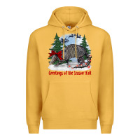 Mustard greetings of the season y'all with armadillo Premium Hoodie - BarkalooDesign
