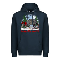 Navy greetings of the season y'all with armadillo Premium Hoodie - BarkalooDesign