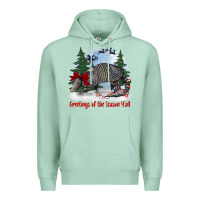 Seafoam greetings of the season y'all with armadillo Premium Hoodie - BarkalooDesign