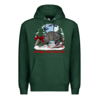 Sports Green greetings of the season y'all with armadillo Premium Hoodie - BarkalooDesign