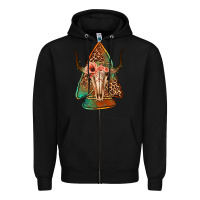 Black bullskull arrowhead Zipper Hoodie - Jasminsmagicworld
