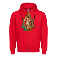 Red bullskull arrowhead Zipper Hoodie - Jasminsmagicworld