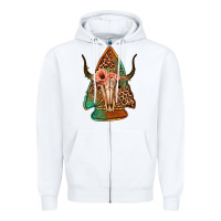 White bullskull arrowhead Zipper Hoodie - Jasminsmagicworld