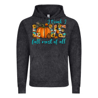 Vintage Black i think i love fall most of all Vintage Hoodie - Artiststas