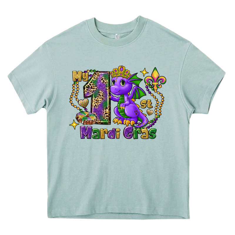 Dragon My First Mardi Gras Heavy Core Tee by FaDigitalArtStudio | Teevron