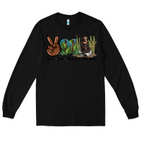 Black Peace Love Malayan Sun Bear Long Sleeve Tee - LillyAllenDesigns