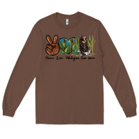 Chestnut Peace Love Malayan Sun Bear Long Sleeve Tee - LillyAllenDesigns