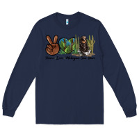 Navy Peace Love Malayan Sun Bear Long Sleeve Tee - LillyAllenDesigns
