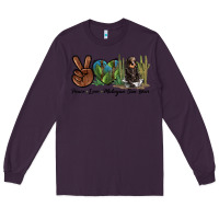 Plum Peace Love Malayan Sun Bear Long Sleeve Tee - LillyAllenDesigns