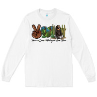 White Peace Love Malayan Sun Bear Long Sleeve Tee - LillyAllenDesigns