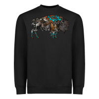 Black cowhide bison Heavyweight Sweatshirt - RanaPortraitStore